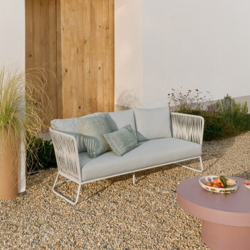 Kave Home 3-zitsbank Saconca Grijs Outdoor Touw en 189cm