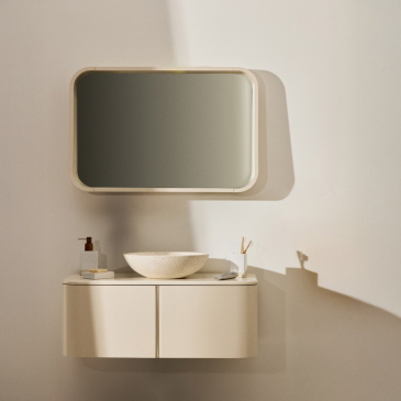 Kave Home Badkamermeubel Salaya Essenfineer Beige Gelakte 90x45cm