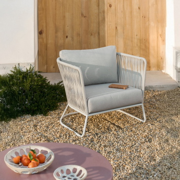 Kave Home Fauteuil Saconca Grijs Outdoor Touw