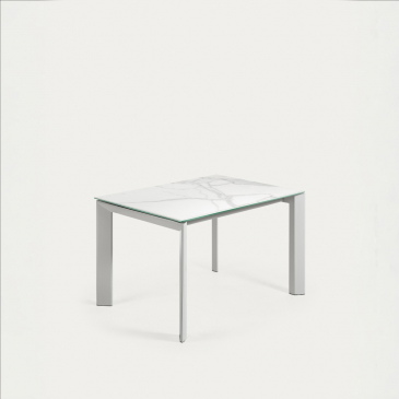 Kave Home Uitschuifbare Tafel Axis Porselein met Grijs Poten 120 (180)cm