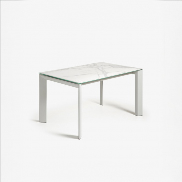 Kave Home Uitschuifbare Tafel Axis Porselein met Grijs Poten 160 (220)cm