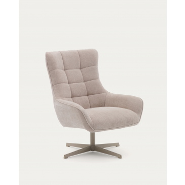 Kave Home Fauteuil Teryl Chenille Beige