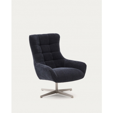 Kave Home Fauteuil Teryl Chenille Blauw