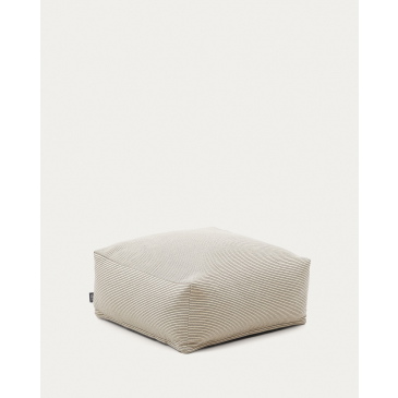 Kave Home Poef Famara Ecru 60x60cm