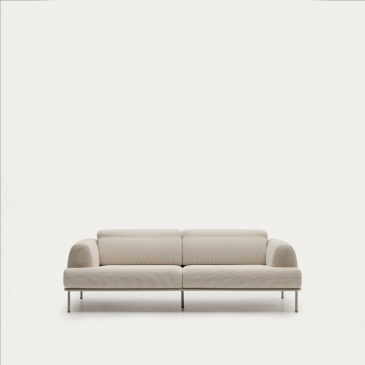 Kave Home Bank Aurum 3-Zits Ecru