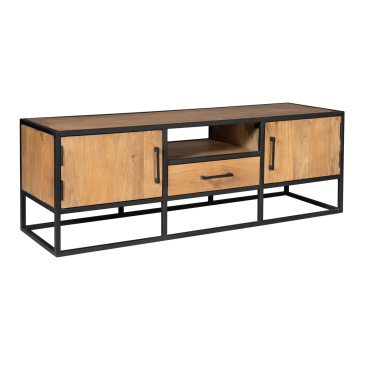 StarFurn Tv-Meubel Denver Mangohout en Staal Naturel 145cm