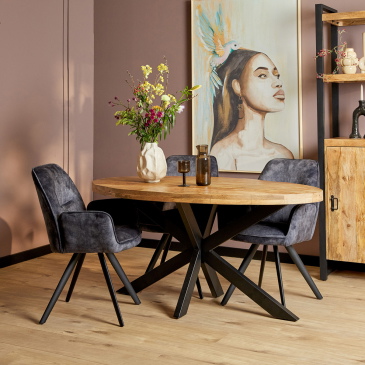 StarFurn Eetkamertafel Denver Ovaal Mangohout Naturel 180cm