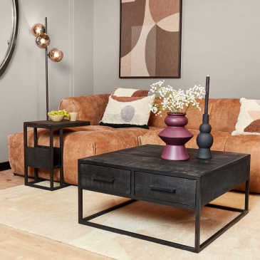 StarFurn Salontafel Denver Zwart 80cm