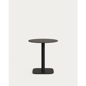 Kave Home Buitentafel Dina Zwart Rond Ø68x73cm