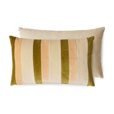 HKliving Kussen Striped Velvet Fields 60x35cm