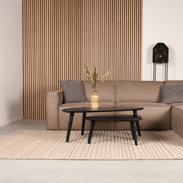 LABEL51 Vloerkleed Luxy Taupe Synthetisch 160x230 cm