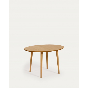 Kave Home Ronde Uitschuifbare Tafel Oqui Naturel Ø120-200cm