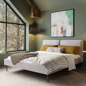 Kare Design Bed East Side Cord Grijs 160x200cm