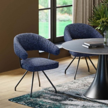 Kare Design Draaistoel Arabella Blauw