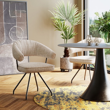 Kare Design Draaistoel Arabella Zilver