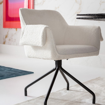 Kare Design Draaistoel Bess Crème