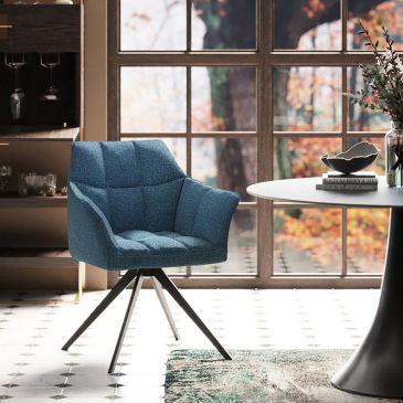 Kare Design Draaistoel Thinktank Blauw