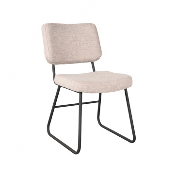 LABEL51 Eetkamerstoel Noah Naturel Bouclé