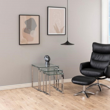 Salontafel Set Jordis Glas Clear 50cm - Giga Living