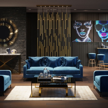 Kare Design Hanglamp Living Vegas Deluxe Goud LED