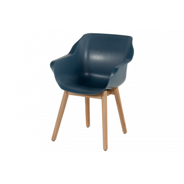 Hartman Set van 2 Sophie Teak Tuinstoel Donkerblauw