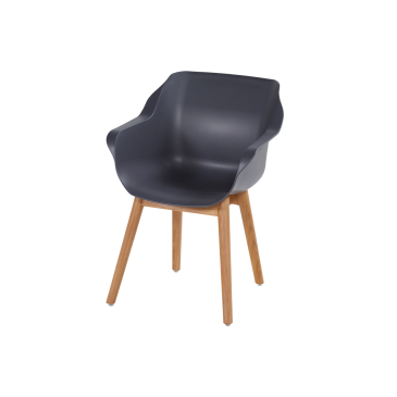 Hartman Set van 2 Sophie Teak Tuinstoel Antraciet