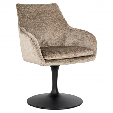 Richmond Draaistoel Marlon Taupe Chenille