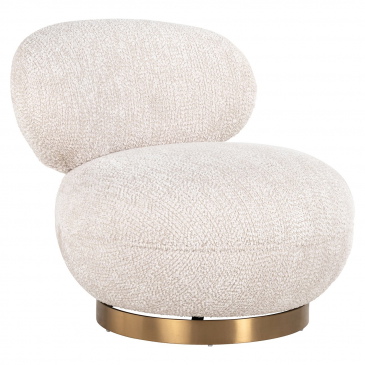 Richmond Draaifauteuil Jace Lovely Crème
