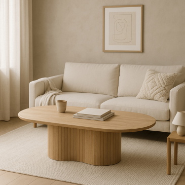 Salontafel Ava Ovaal Naturel 120cm - Giga Meubel