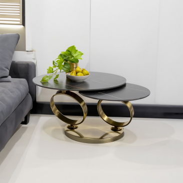 Kare Design Salontafel Beverly Zwart/Goud