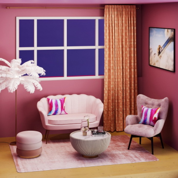 Kare Design Bank Water Lily 2-Zits Roze