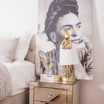 Kare Design Tafellamp Rabbit Goud/Wit 68cm