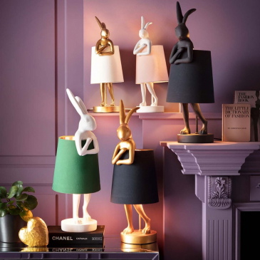 Kare Design Tafellamp Rabbit Goud/Zwart 68cm