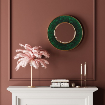 Kare Design Tafellamp Feather Palm Roze