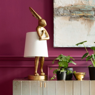 Kare Design Tafellamp Rabbit Goud/Wit 88cm