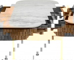 Kare Design Salontafel Grace Wit Marmer/Bruin 110cm