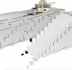 Kare Design Dressoir Luxury Zilver 140cm