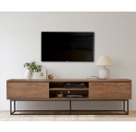 Tv-Meubel Rodez Melamine Walnoot Zwart 180cm