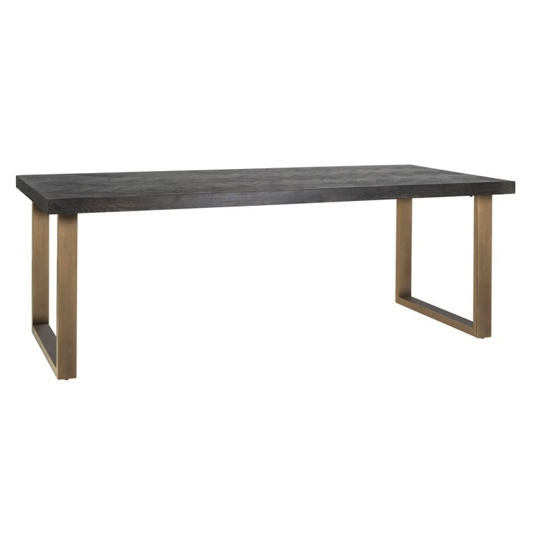 Richmond Eettafel Blackbone Zwart Brass 180cm