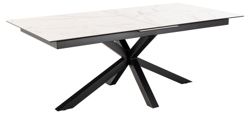 Eettafel Durgan Keramiek Wit Uitschuifbaar 200/240cm - Giga Living