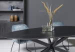 Livingfurn Eetkamertafel Oslo Ovaal Spider Zwart 160cm