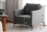 Fauteuil Nordi Grijs