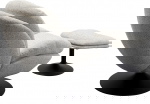 Kare Design Draaifauteuil Standford Wit met Voetenbank