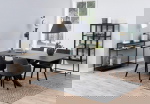 Eetkamerstoel Mollen Met Armleuning Antraciet Preston - Giga Living