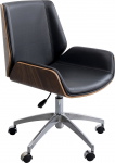 Kare Design Bureaustoel Rouven Zwart/Bruin Laag