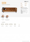 Loveseat Siem Adore Cognac