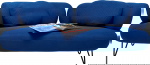 Kare Design Bank Peppo 2-Zits Blauw