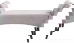 Kare Design Bankje Motley Velvet Zilvergrijs