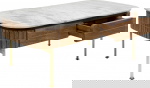 Kare Design Salontafel Grace Wit Marmer/Bruin 110cm