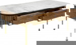 Kare Design Salontafel Grace Wit Marmer/Bruin 110cm
